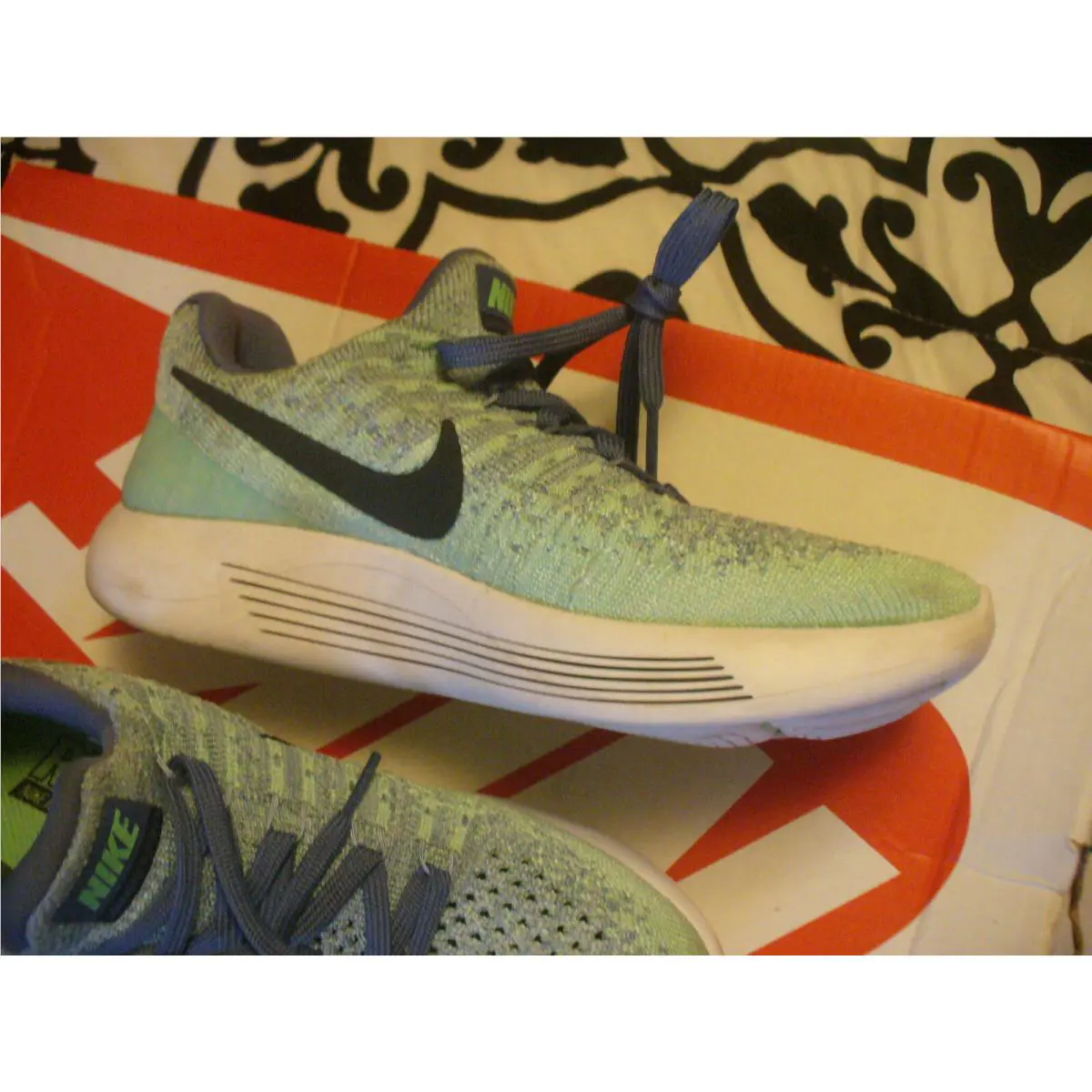 Nike shoes - Nike LunarEpic Low Flyknit 2 - 863780-403 - Blue/Green Mix 9