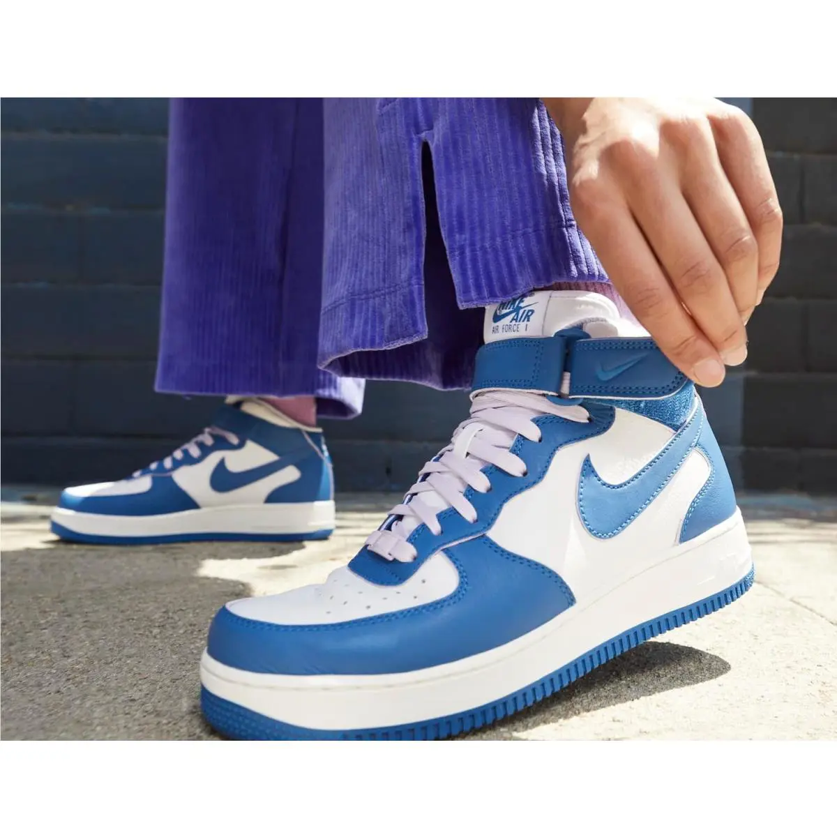 Nike shoes - Nike Air Force 1 `07 - DX3721-100 - White/Military Blue/Sail/Doll 7