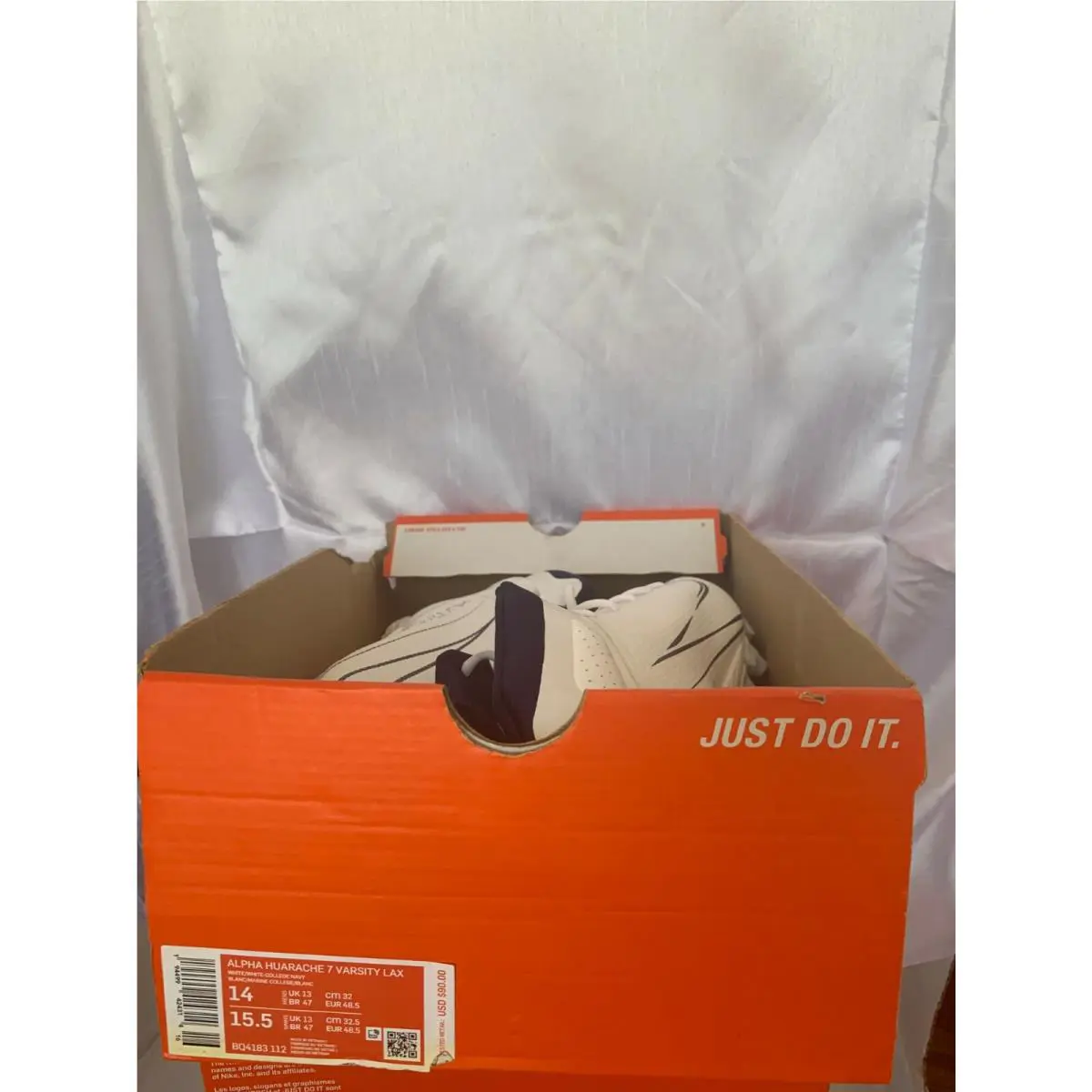 Nike shoes - Nike Alpha Huarache - Alpha Huarache - BQ4183 112 - WHITE/WHITE-COLLEGE NAVY 10