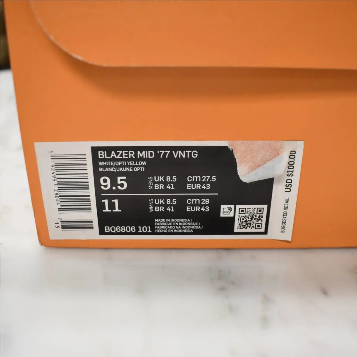 Nike shoes - Nike Blazer Mid 77 Vintage - BQ6806-101 - White 8