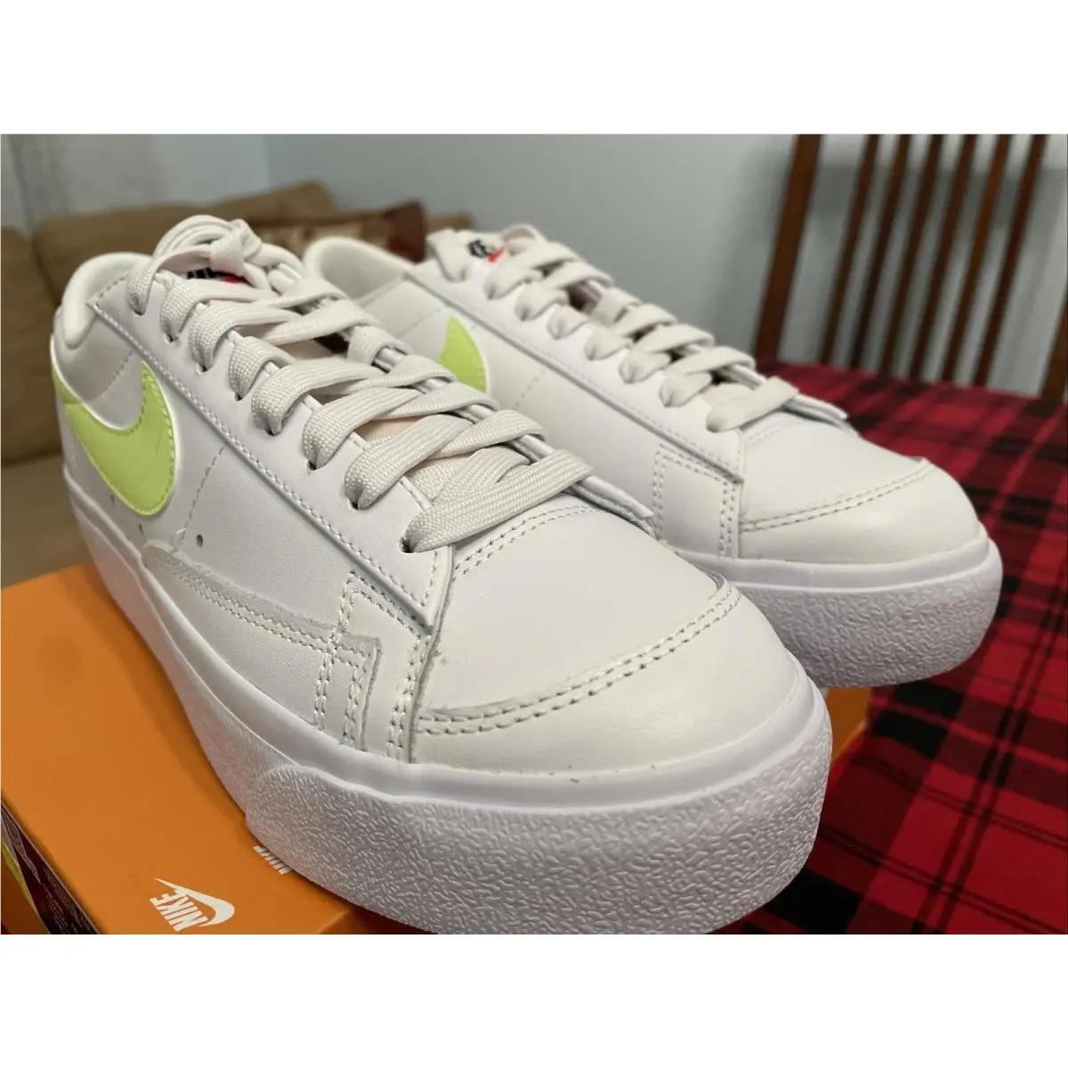 Nike shoes - Nike Blazer Low - Blazer Low - DJ0292-102 - White/Light Lemon Twist-White 4