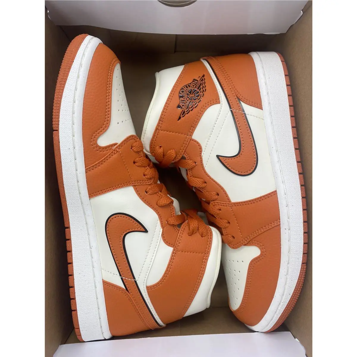 Nike shoes - Nike Air Jordan 1 - Air - DV1302-100 - Coconut Milk/Sport Spice-Black (UPC: 196153745292) 5