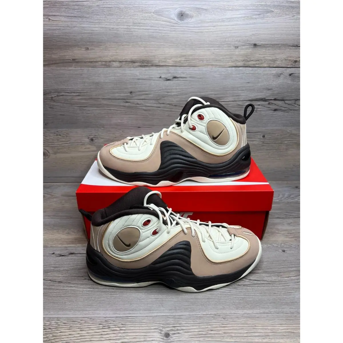 Nike Air Penny 2 Mens Size 9 Coconut Milk Baroque Brown Hemp FB8885 100