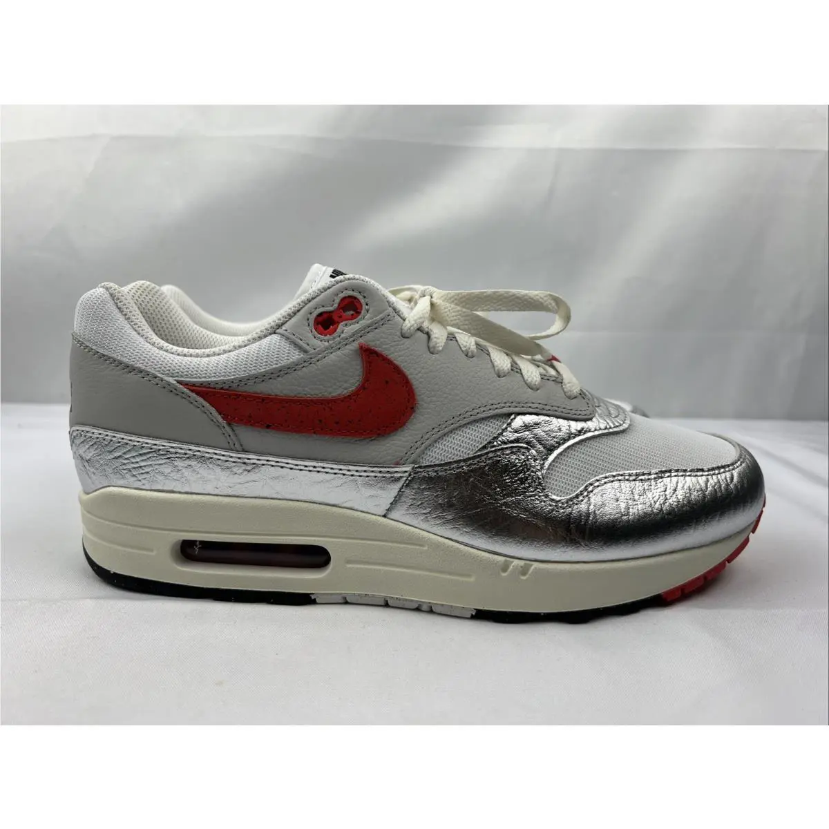 Nike shoes - Nike Air Max 1 - Air Max - HF7746-100 - Silver, Manufacturer: White/Chile Red (UPC: 197595563710) 1