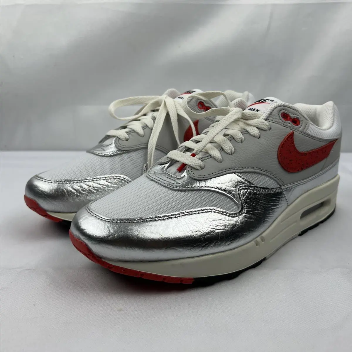 Nike shoes - Nike Air Max 1 - Air Max - HF7746-100 - Silver, Manufacturer: White/Chile Red (UPC: 197595563710) 4