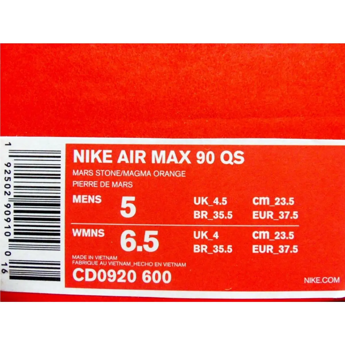 Nike shoes - Nike Air Max 90 - Air Max - AT5458-002 - Brown (UPC: 192502909100) 3