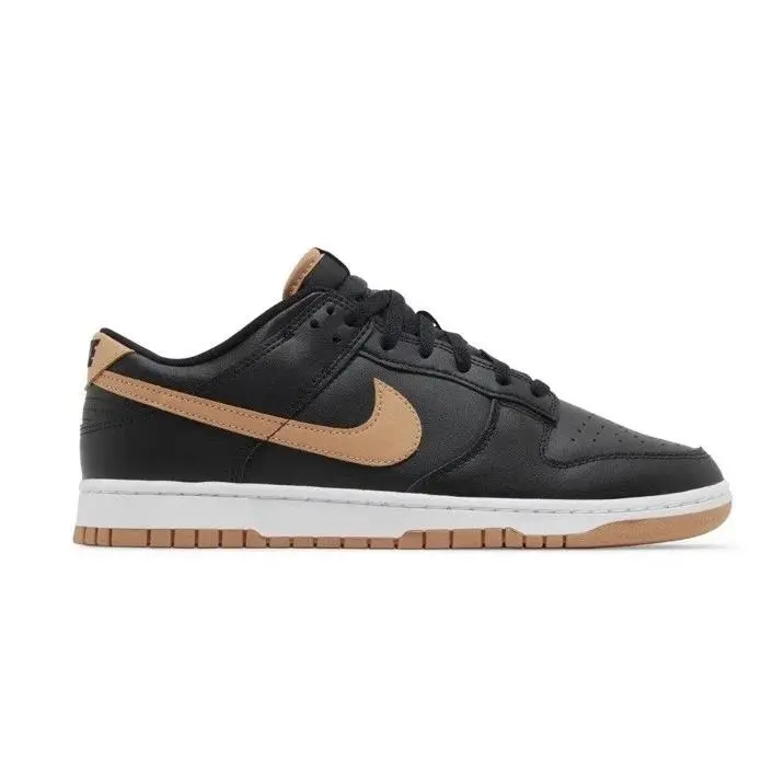 Men`s Size 6.5 - Nike Dunk Low Retro Shoes Black-amber Brown DV0831-004 - Black