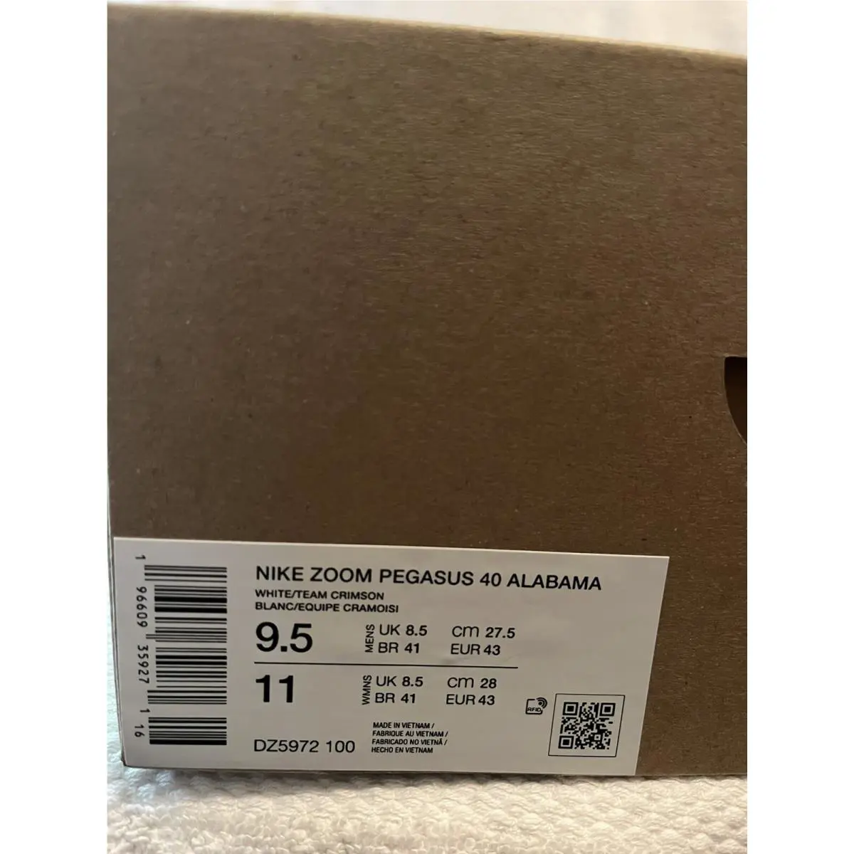 Nike shoes - Nike Zoom Pegasus - Zoom Pegasus - DZ5972-100 - White/Crimson (UPC: 196609359271) 5