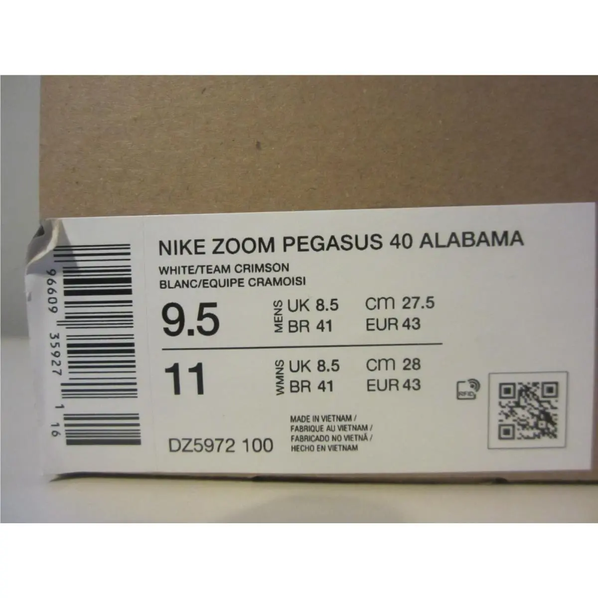 Nike shoes - Nike Zoom Pegasus - Zoom Pegasus - DZ5972-100 - White/Crimson (UPC: 196609359271) 10