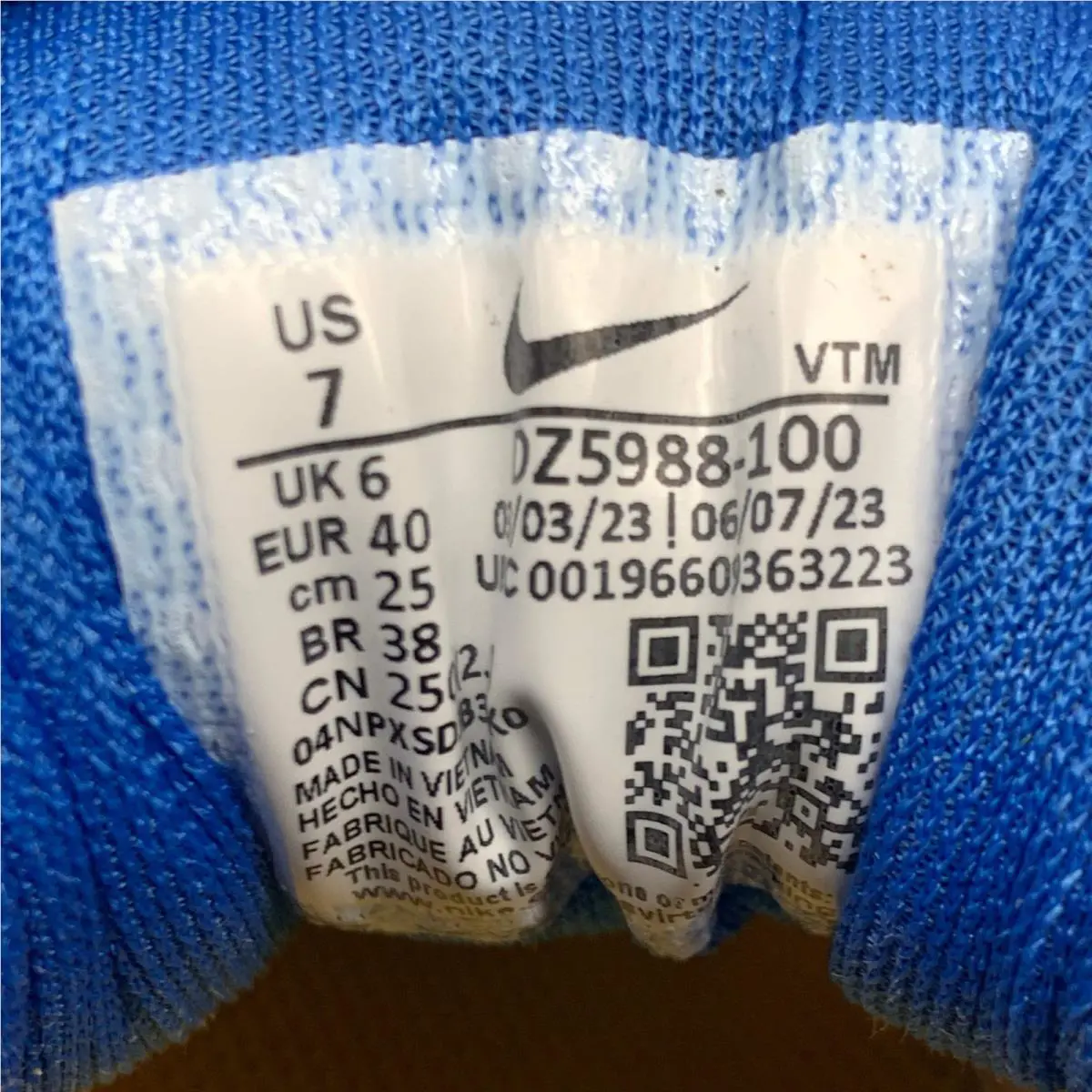 Nike shoes - DZ5988100 - DZ5988-100 - White, Gold and Signal Blue (UPC: 196609363223) 11