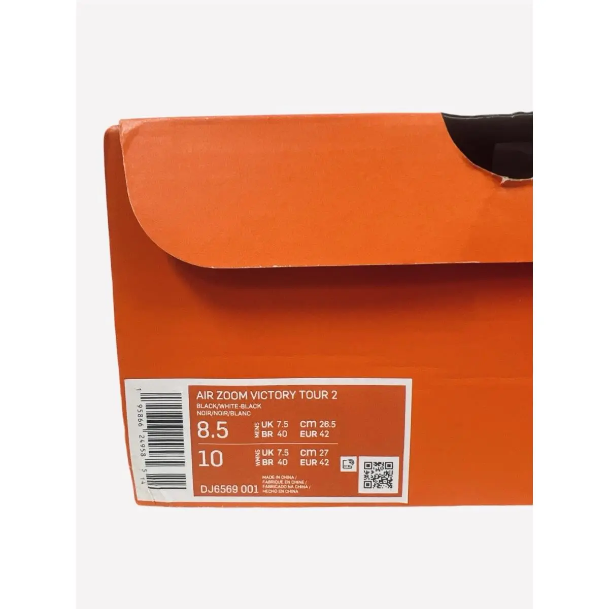 Nike shoes - Air Zoom Victory Tour 2 - DJ6569-001 - Black/Black/White 10