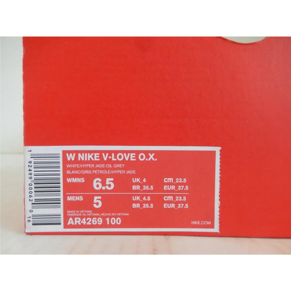 Nike shoes - Nike V-Love OX - AR4269 100 - White (UPC: 192499000620) 3