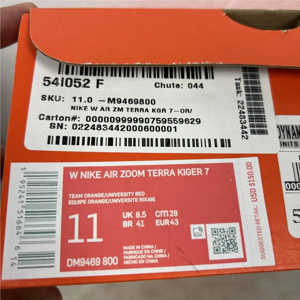 Nike shoes - Nike Air Zoom Terra Kiger - DM9469-800 - Team Orange (UPC: 195241516639) 10