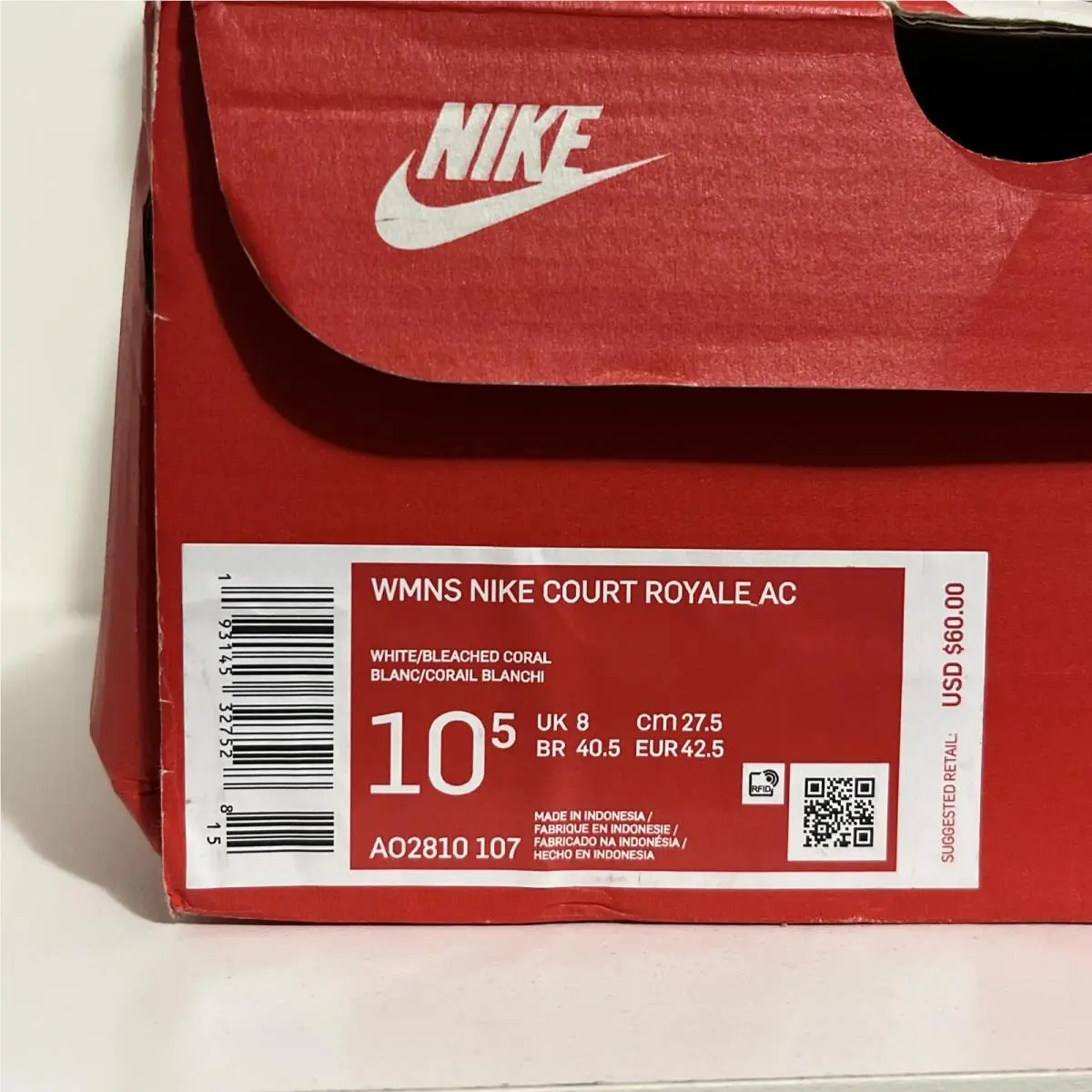 Nike shoes - Nike Court Royale - Court Royale - AO2810-107 - White 10