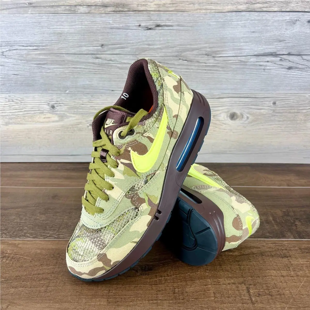 Air Max 1 86 OG Big Bubble Camo Mens Size 10 Light Lemon Twist FN8358 200 by Nike