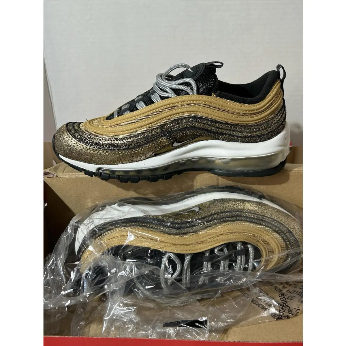 Nike Air Max 97 Woman`s Running Shoes Golden Gals DO5881-700 Size 5.5