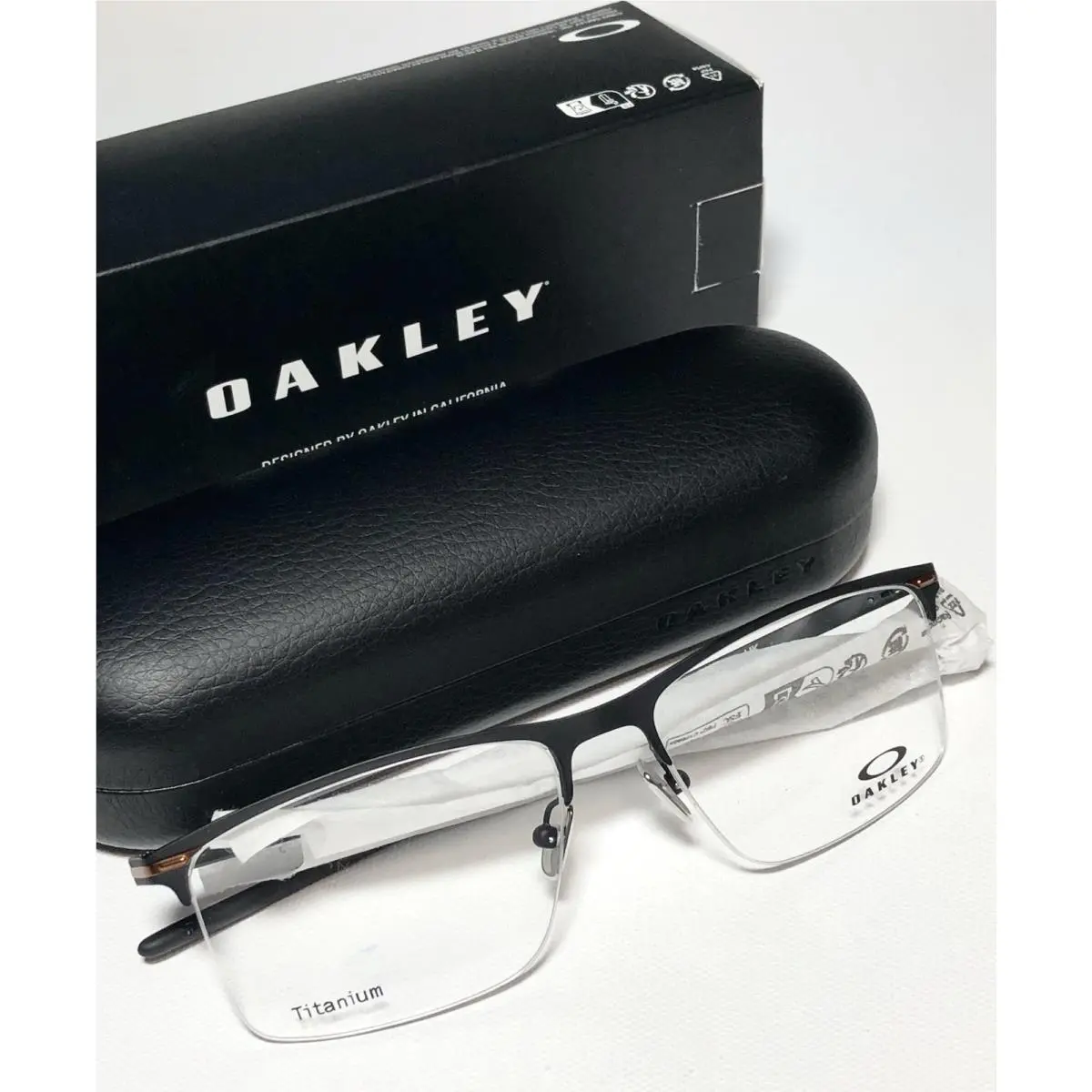 Oakley OX5140 0156 Tie Bar 0.5 Titanium Satin Black Eyeglasses Men Frame