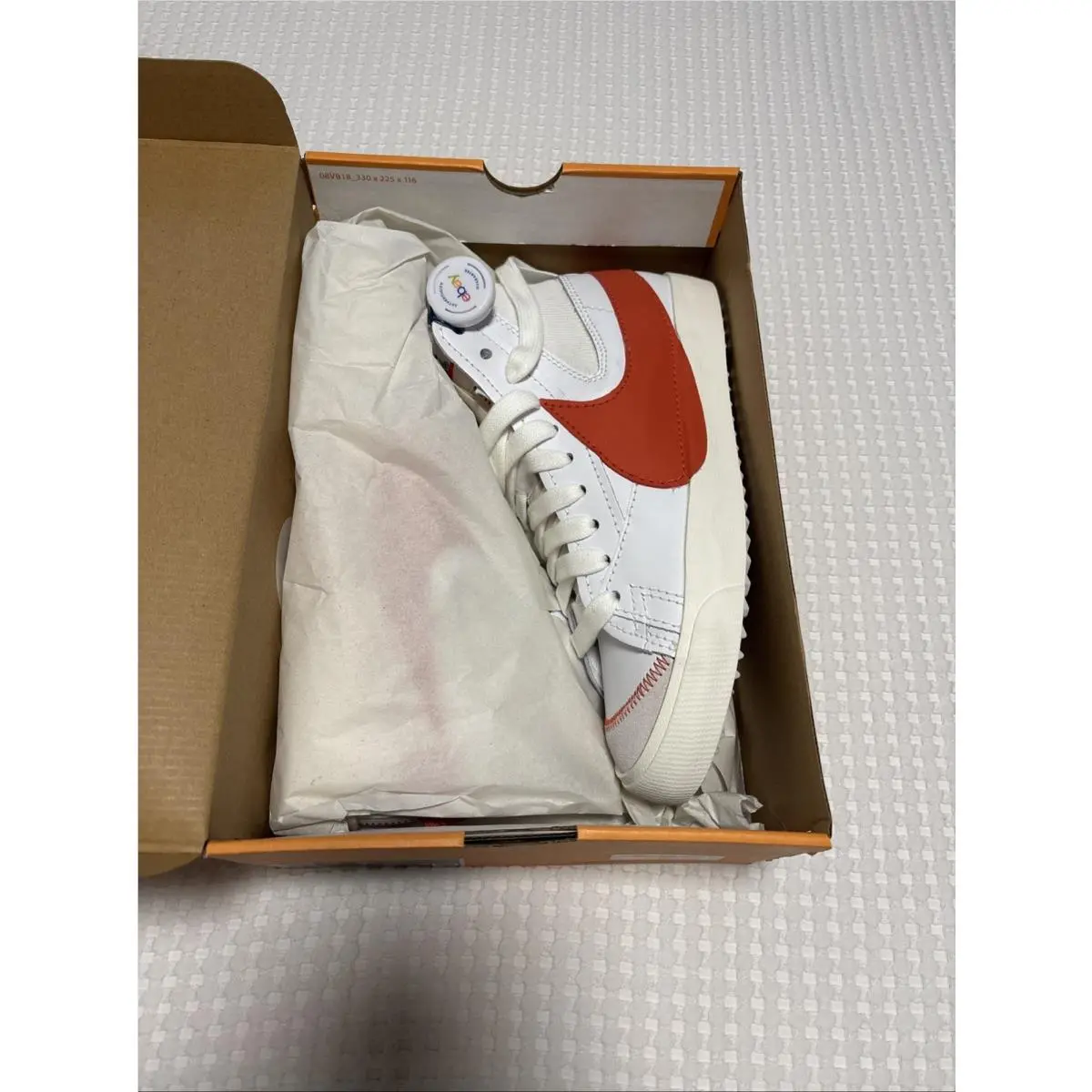 Size 10 - Nike Blazer `77 Jumbo Mid White Total Orange