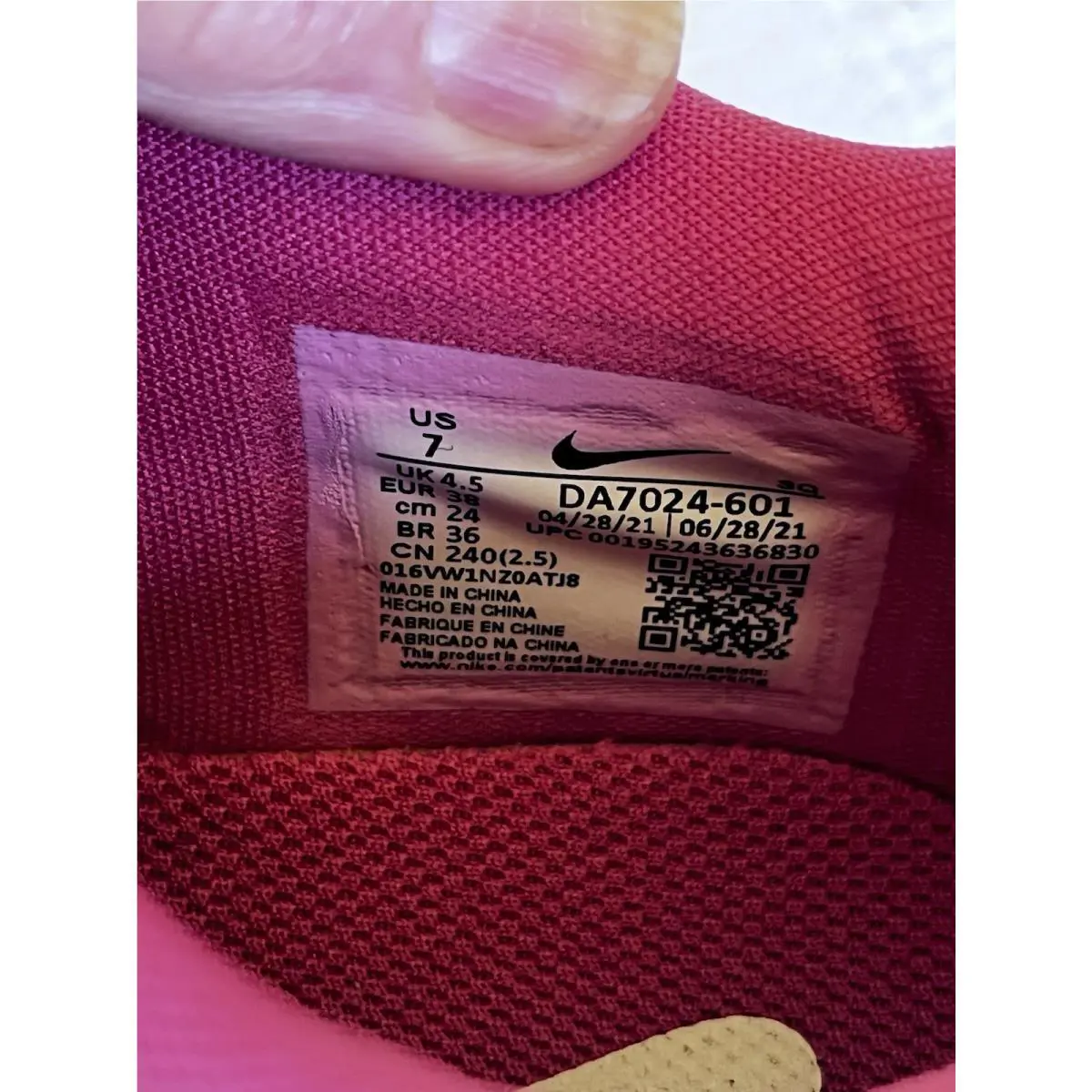 Nike shoes - Nike Air Force 1 - Air Force - DA7024-601 - Archaeo Pink (UPC: 195243636830) 6