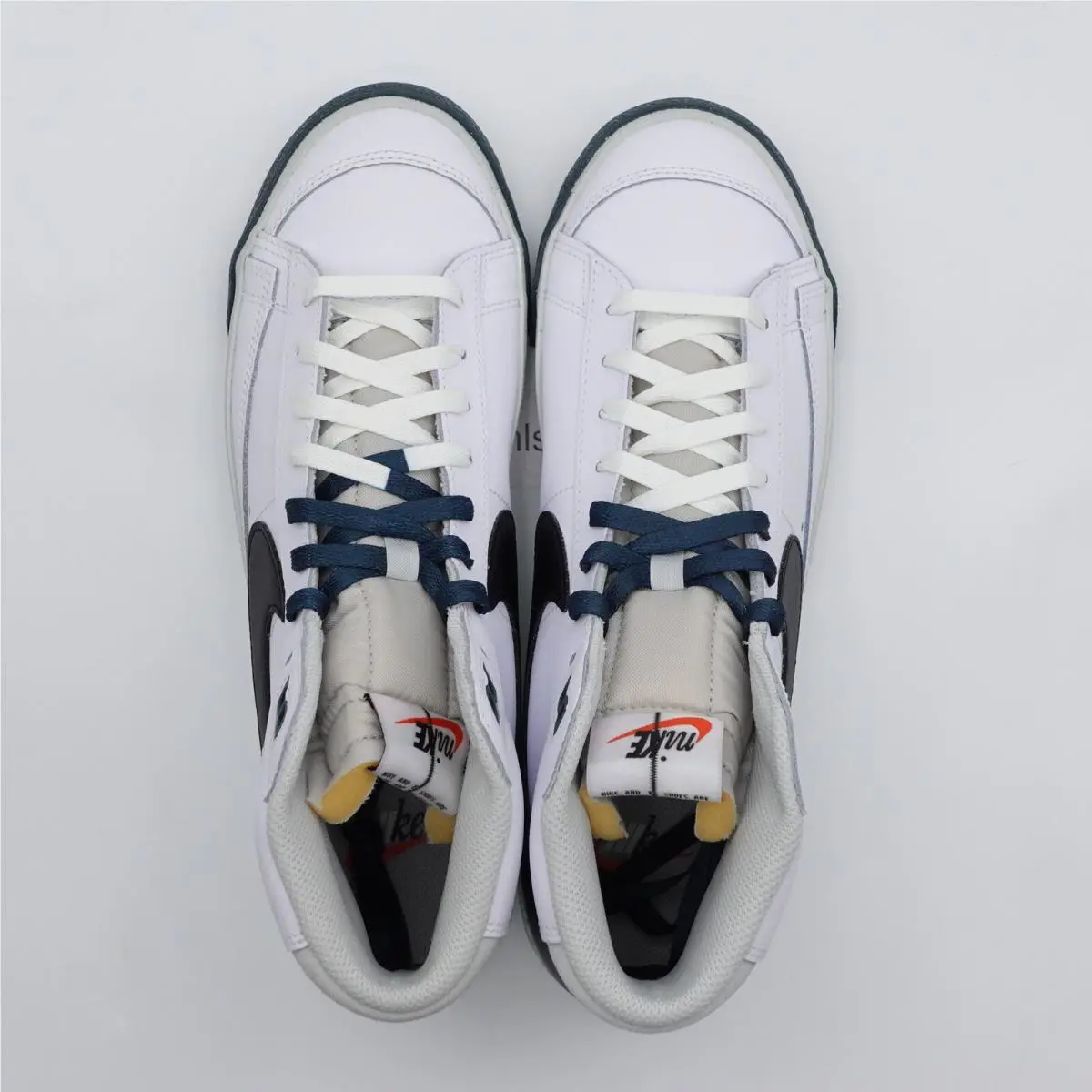 Nike shoes - Nike Blazer Mid `77 Premium Remix Split - FB8889-100 - White, Manufacturer: White/Black/Deep Jungle (UPC: 196968237340) 5