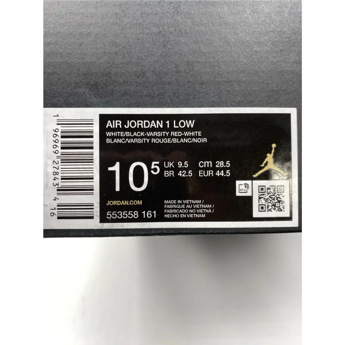 Nike shoes - Nike Air Jordan 1 - Air - 553558 161 - White/Black-Varsity Red (UPC: 196969278434) 6