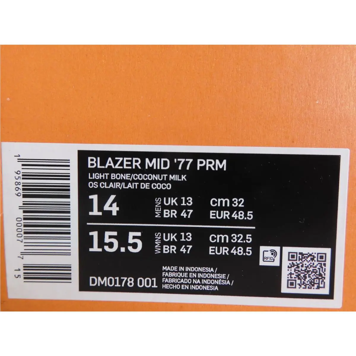 Nike shoes - Nike Blazer Mid `77 Premium - DM0178-001 - White (UPC: 195869000077) 3