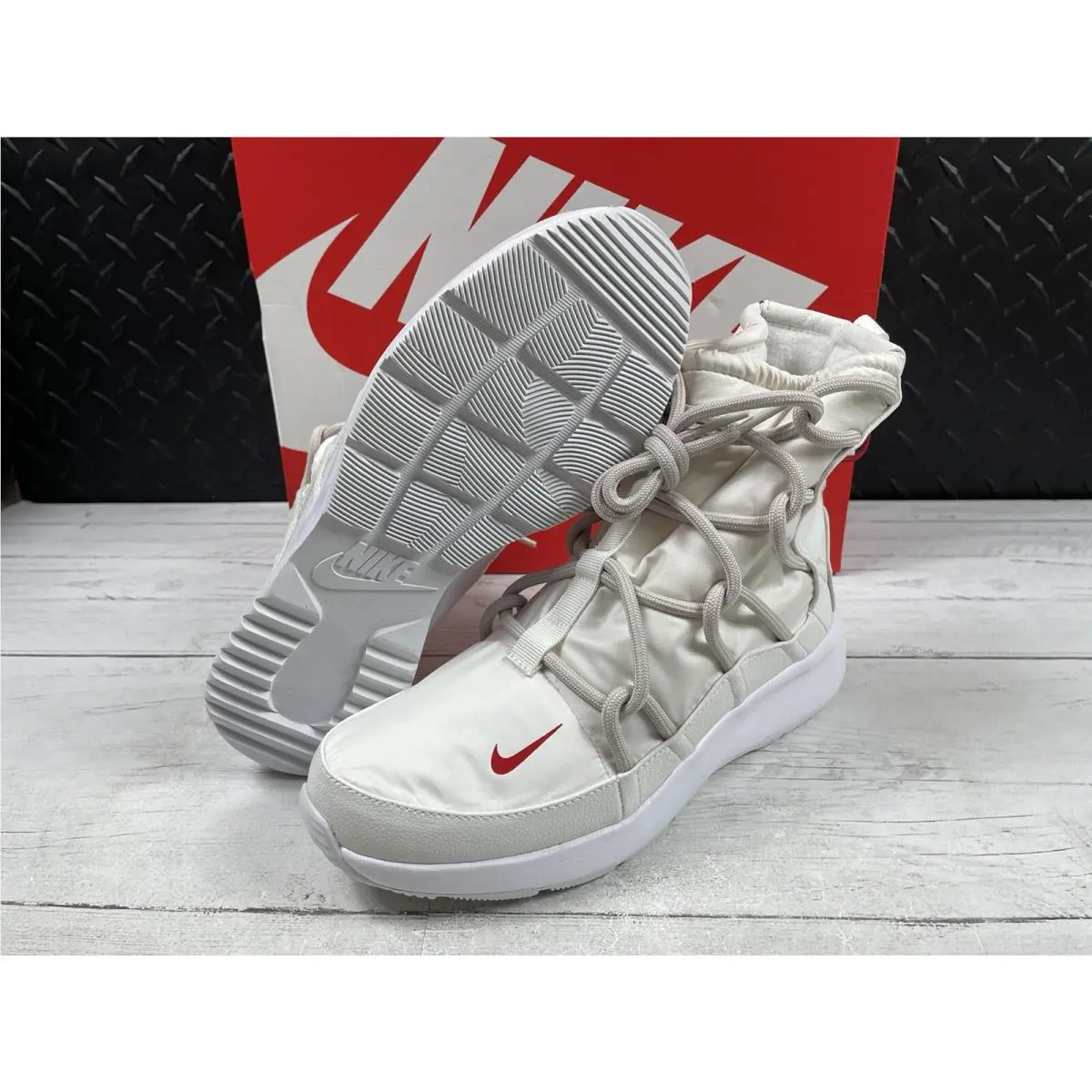 Nike shoes - Tanjun High Rise - Tanjun High Rise - AO0355-005 - Phantom/Gym Red/Desert Sand (UPC: 0193151581051) 3