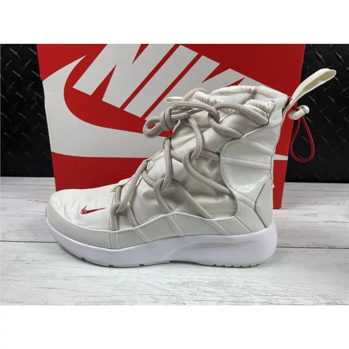 Nike shoes - Tanjun High Rise - Tanjun High Rise - AO0355-005 - Phantom/Gym Red/Desert Sand (UPC: 0193151581051) 6
