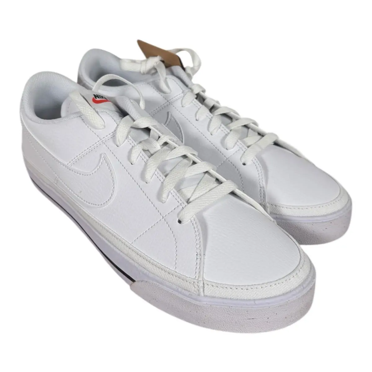 Nike Men`s Court Legacy White/white/black Size 10 DH3162-101 Casual - White