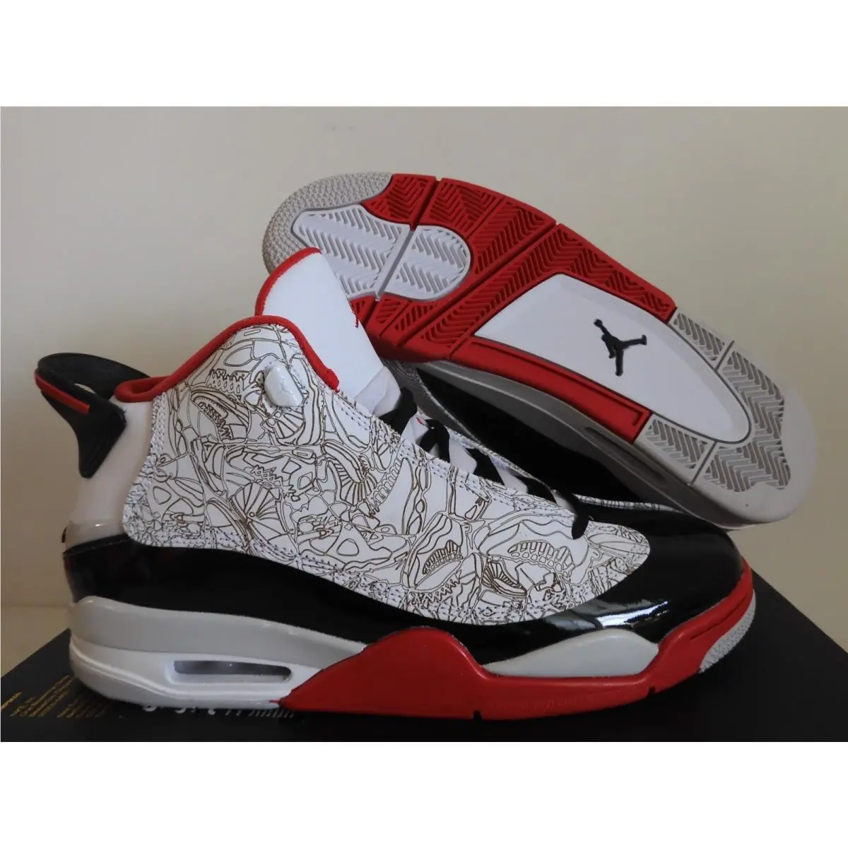 Nike Air Jordan Dub Zero Laser White-true Red-black SZ 11.5 311046-160