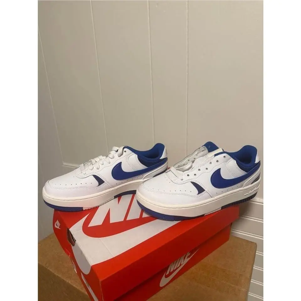 Nike Gamma Force White Blue Sneakers Women`s 7 Men`s 5.5 - White