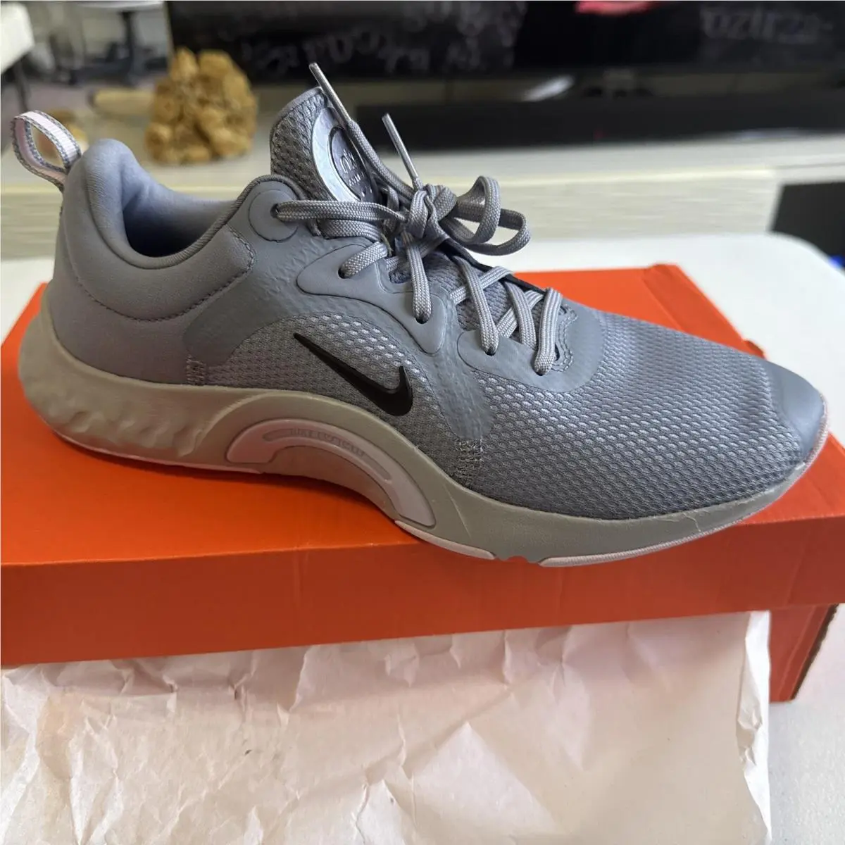 Nike Re In Season Trainer Size 8.5 Grey Slate Sneakers Shoes 0552 - Gray