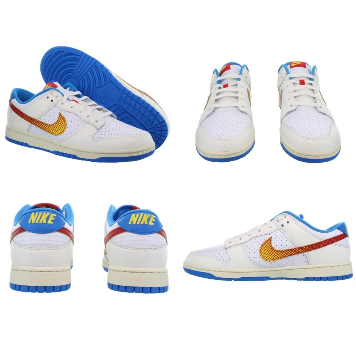 Nike Men`s Dunk Low Retro SE Harlem Globetrotters Multicolor Shoes Size 13