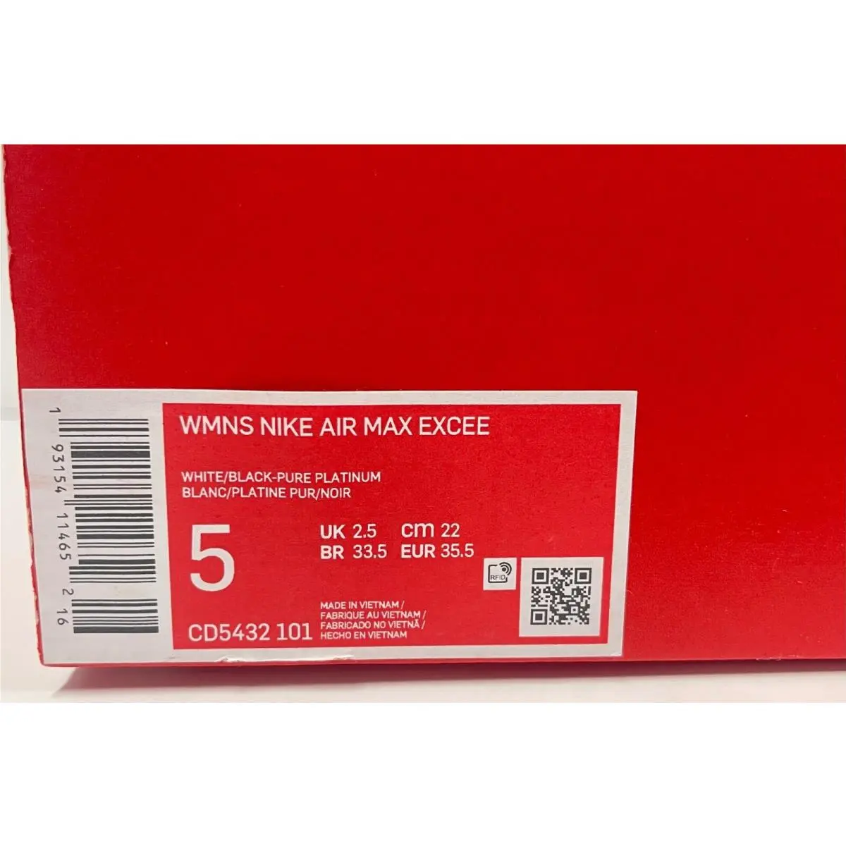 Nike shoes - CD5432101 - CD5432-101 - WHITE BLACK PURE PLATINUM (UPC: 193154114652) 8