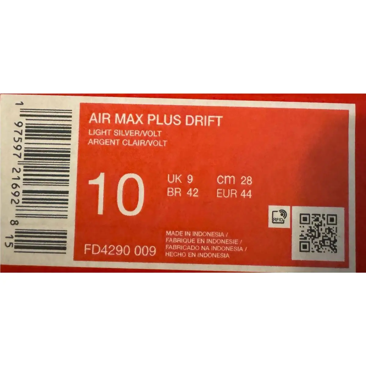 Nike shoes - Nike Air Max Plus Drift - FD4290-009 - Light Silver 1