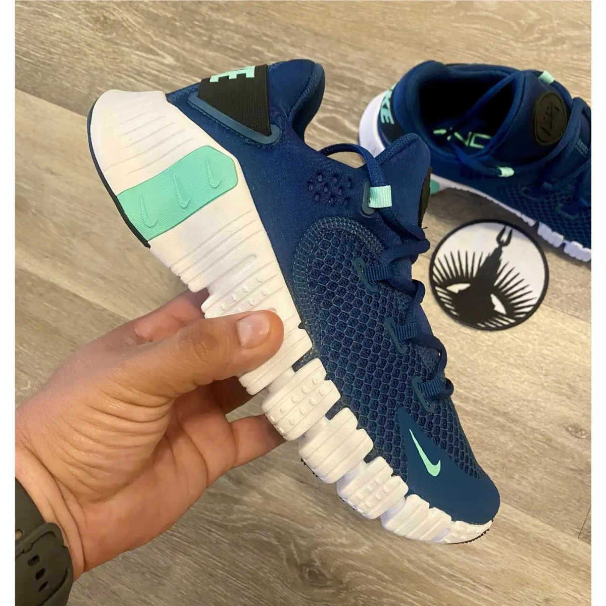 Nike shoes - Nike Free Metcon 4 - Free Metcon - CZ0596-401 - Valerian Blue / Black / Green Glow (UPC: 196151879364) 8