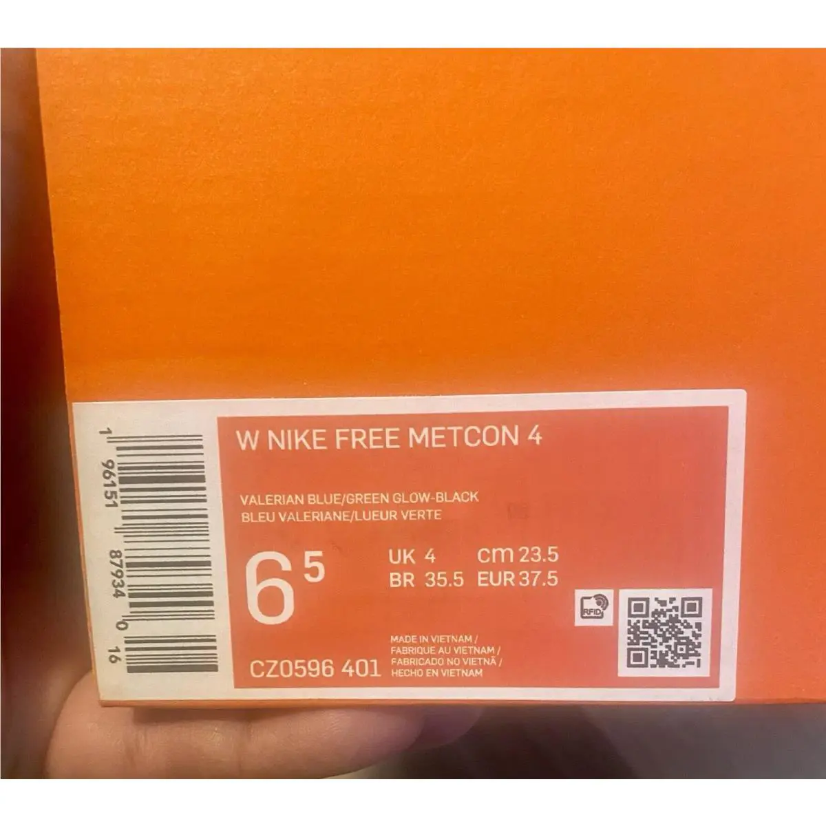 Nike shoes - Nike Free Metcon 4 - Free Metcon - CZ0596-401 - Valerian Blue / Black / Green Glow (UPC: 196151879364) 10