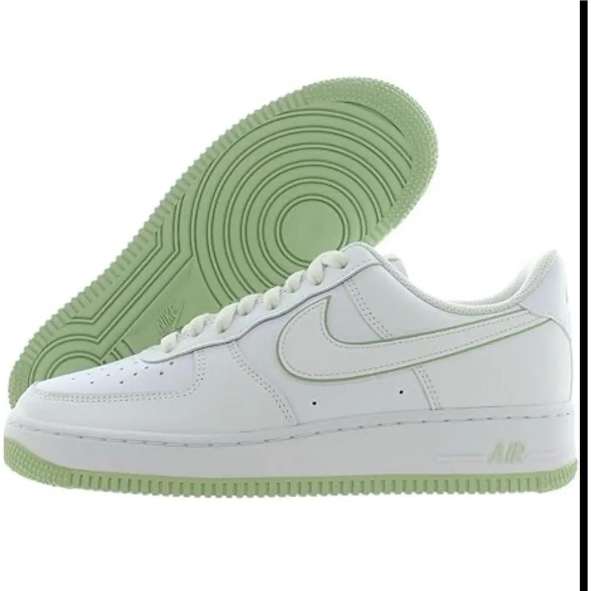 Nike Air Force 1 `07 Low White Honeydew Green Outline Men`s Size12