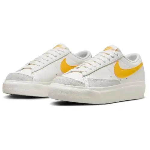Nike Blazer Low Platform Mens Size 9.5 Shoes DJ0292 113 Pale Ivory Gold - Multicolor