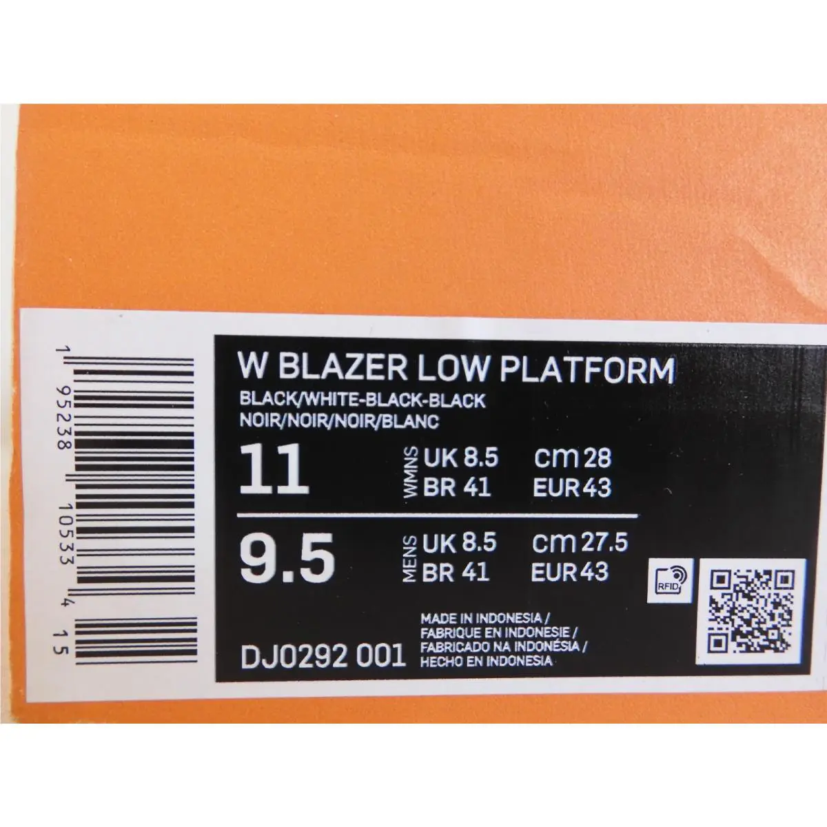 Nike shoes - Nike Blazer Low - Blazer Low - DJ0292001 - Black (UPC: 195238105334) 3