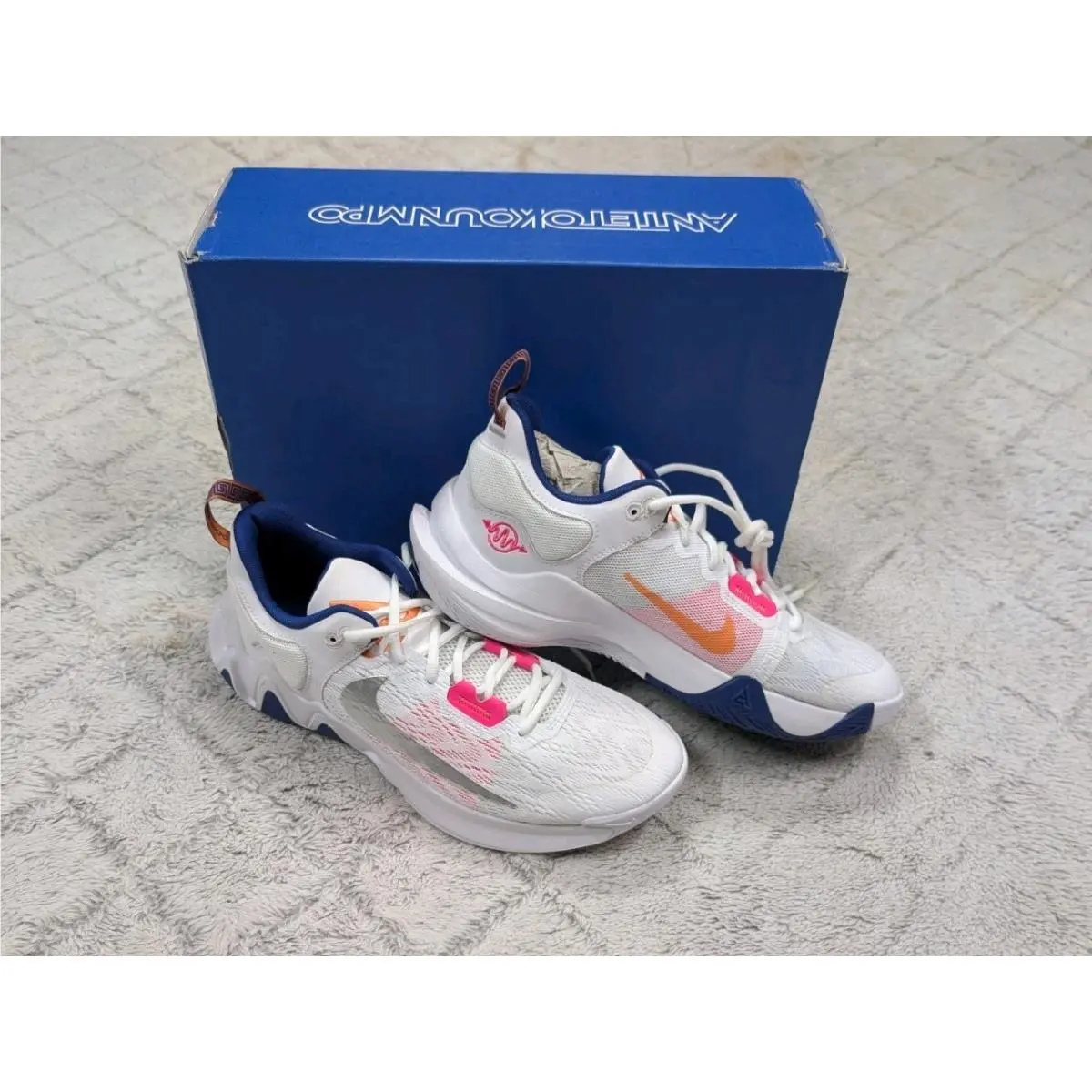 Nike Giannis Immortality 2 White Rainbows Basketball Shoes Mens 9.5 DM0825-102