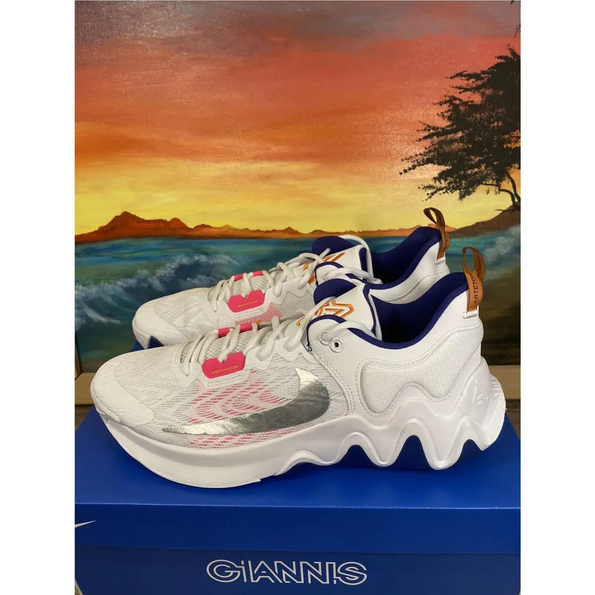 Giannis Immortality 2 White Deep Royal DM0825-102 Men’s Size 11.5 by Nike