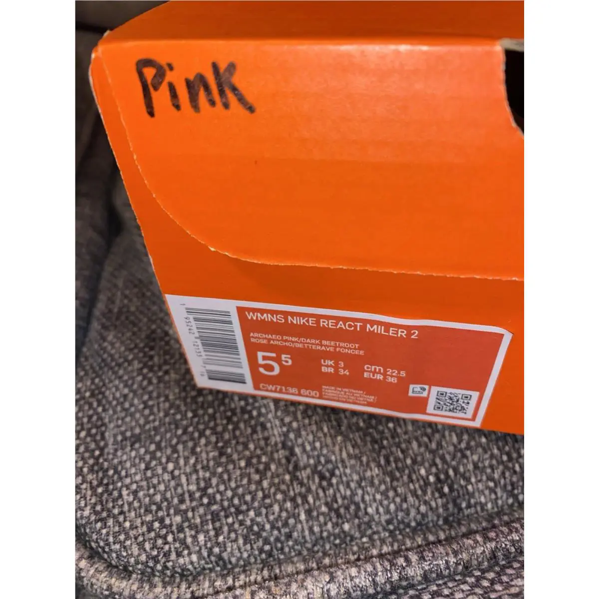 Nike shoes - Nike React Miler 2 - React Miler - CW7136 600 - Pink 6