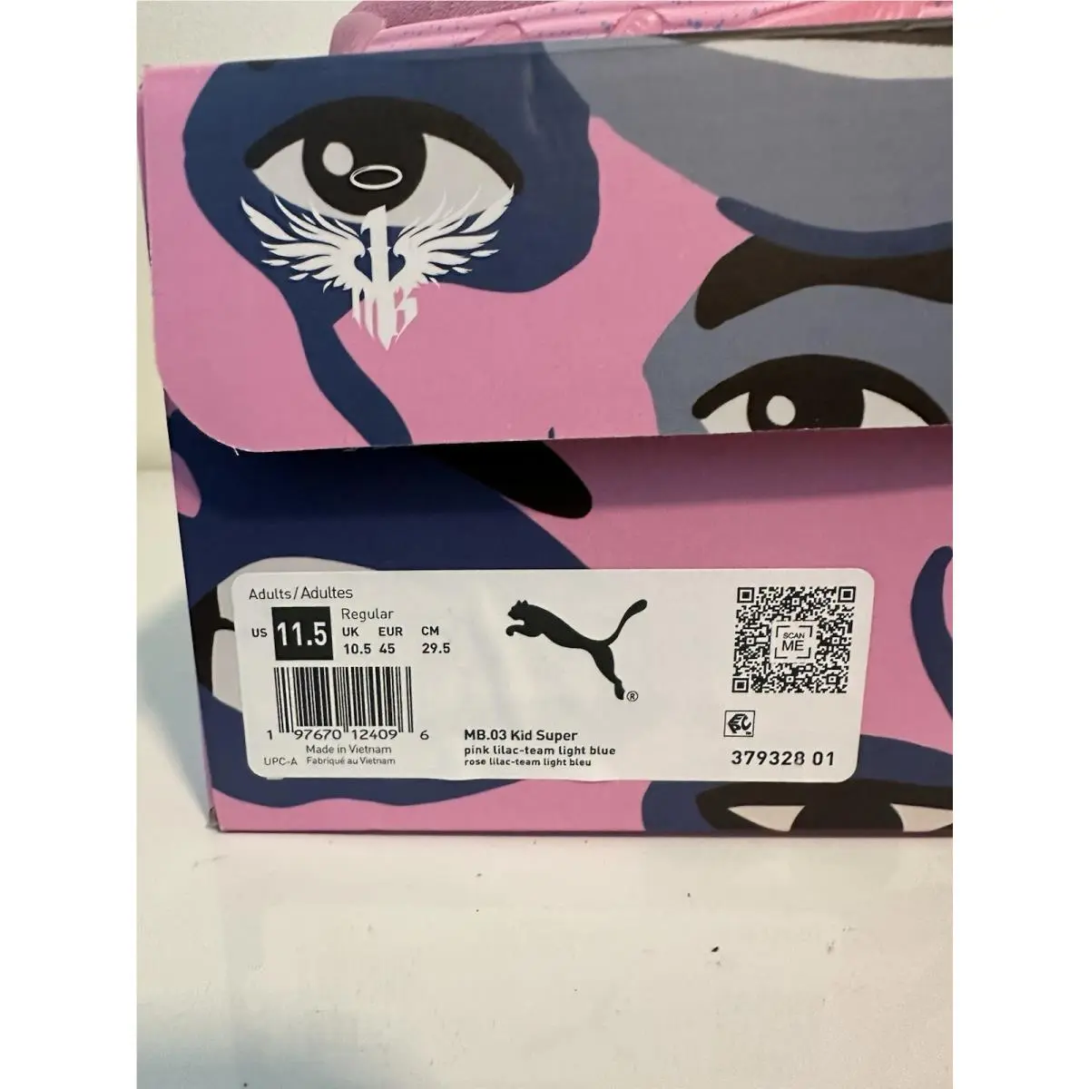 Puma shoes - PUMA MB 03 - 379328-01 - Pink, Manufacturer: Pink Lilac/Team Light Blue 3