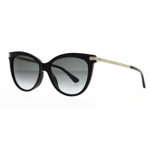 Jimmy Choo Axelle Women`s Black Frame Grey Gradient Lens Cat Eye Sunglasses 56MM - Frame: Black, Lens: Gray