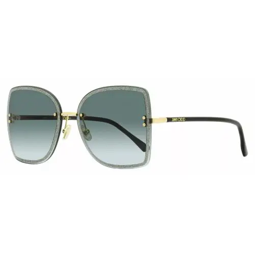 Jimmy Choo Leti/s 2M2 Black Gold Glitter Women Sunglasses