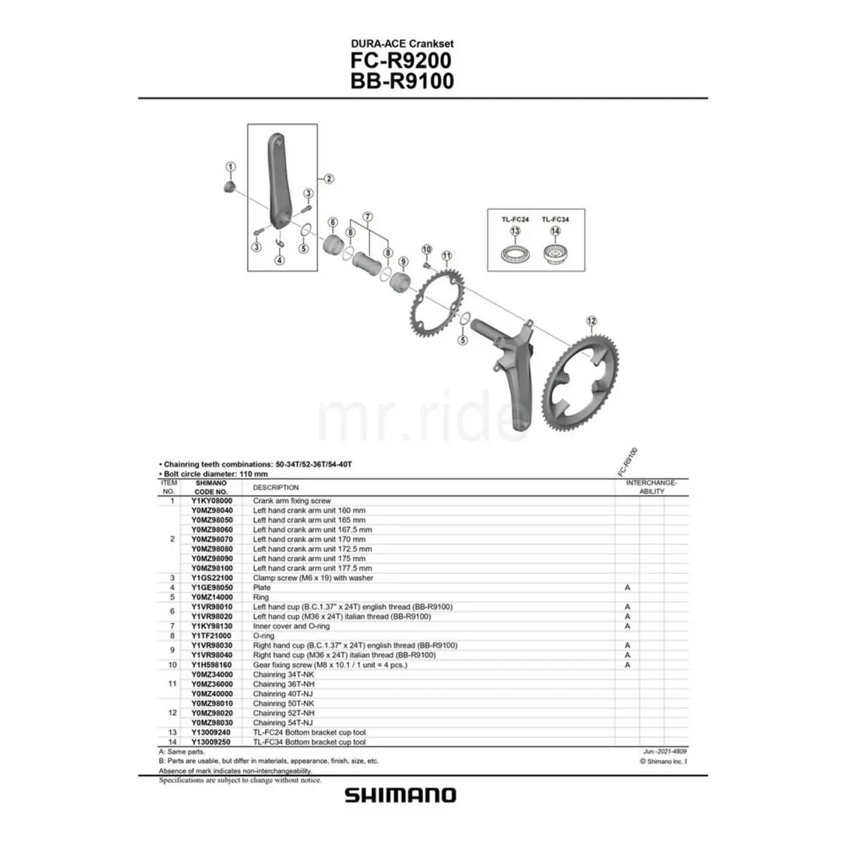 Shimano  - FC-R9200 - VA006033 11