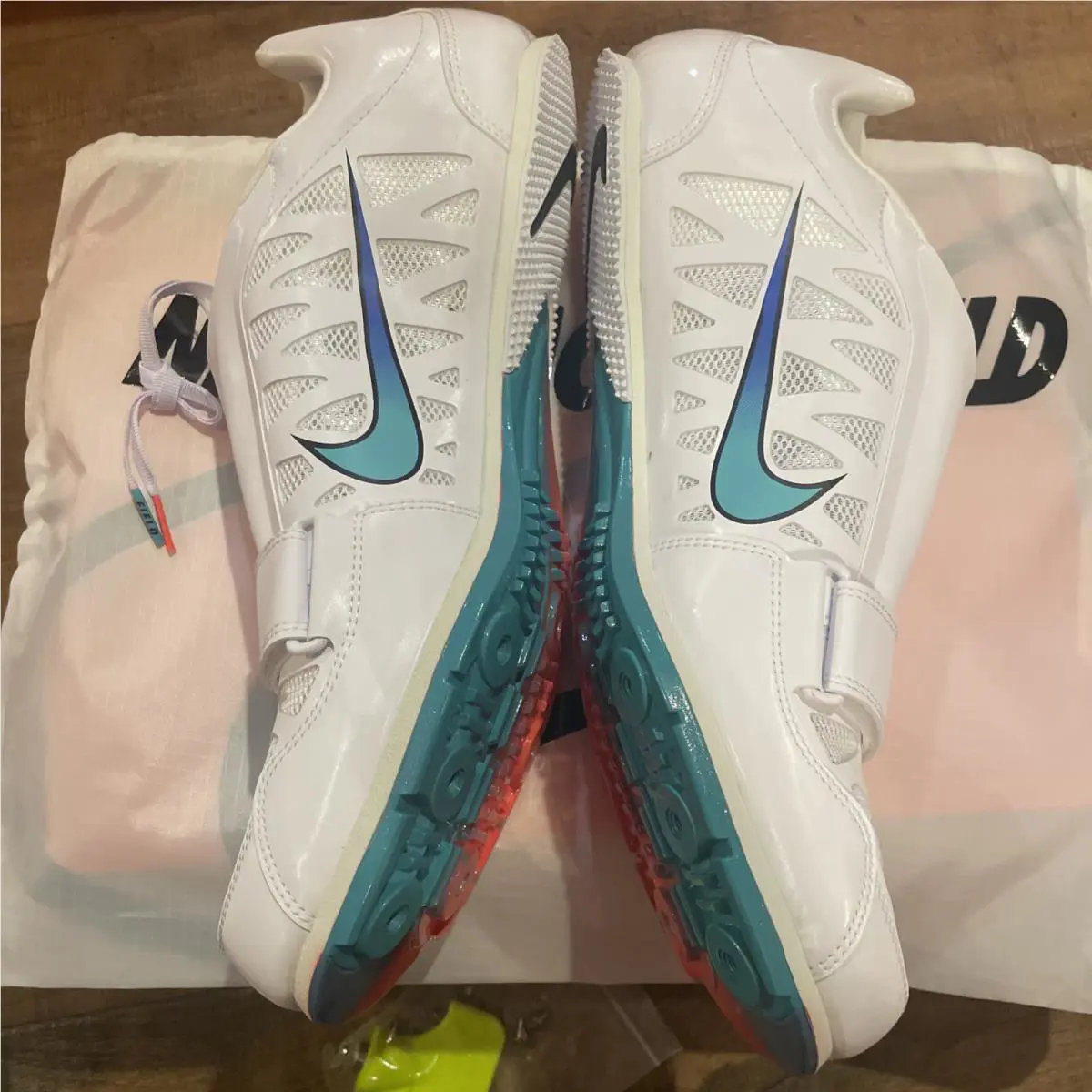 Nike shoes - Nike Zoom LJ 4 Long Jump - 415339-101 - White Flash Crimson Black Hyperjade 2