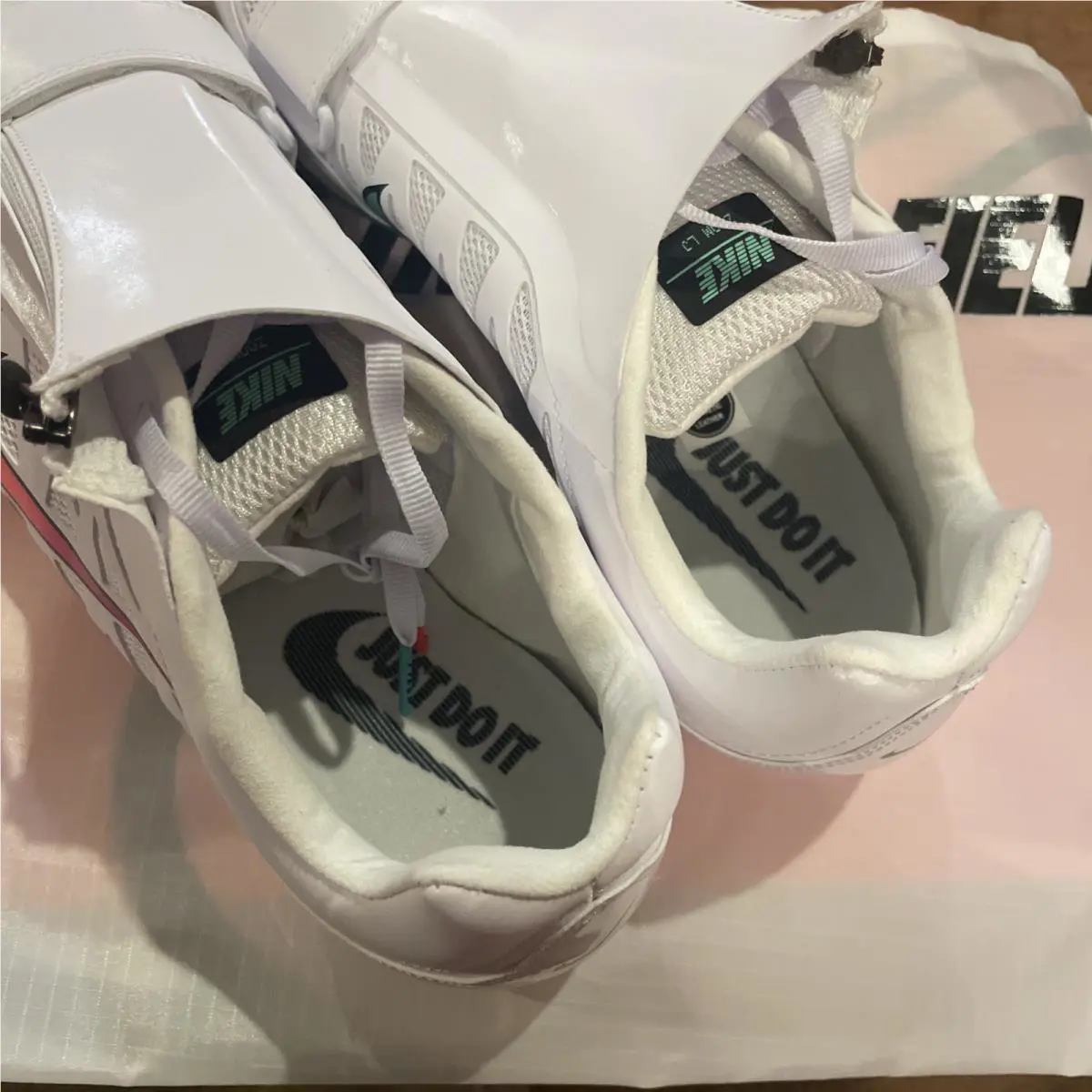 Nike shoes - Nike Zoom LJ 4 Long Jump - 415339-101 - White Flash Crimson Black Hyperjade 4