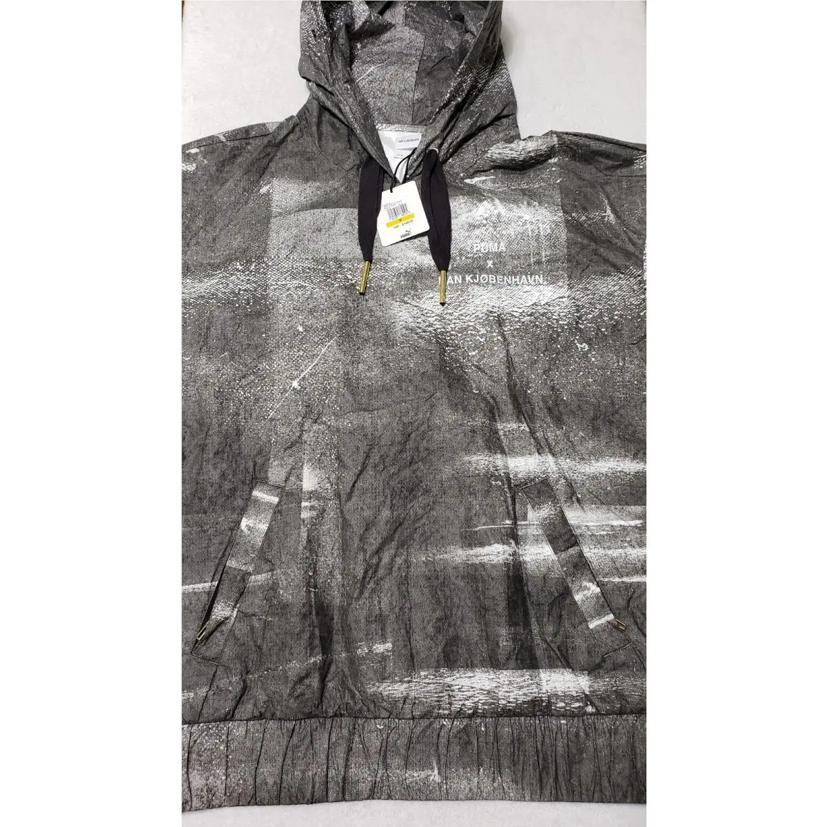 Puma X Han Kjobenhavn Mens Medium Gray Jacket Hoodie Tyvek 575527